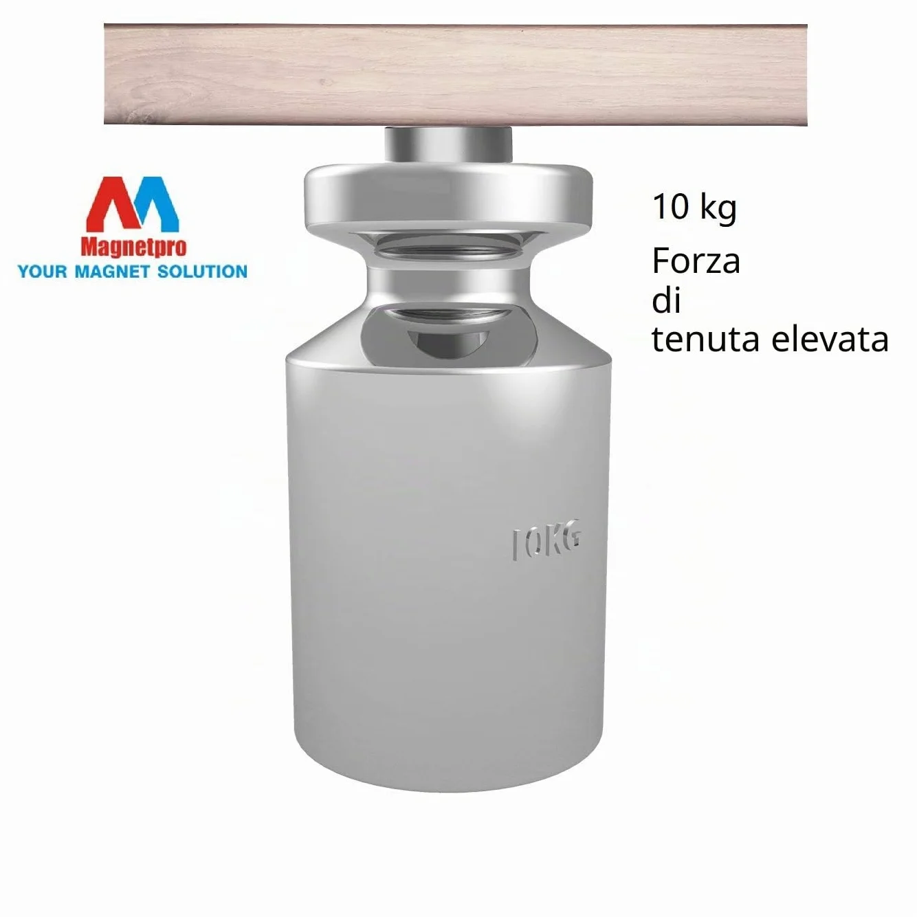 Magnetpro Set di 24 magneti da 10 kg Forza 20 x 7 mm con foro e capsula Magnete a testa svasata con vite