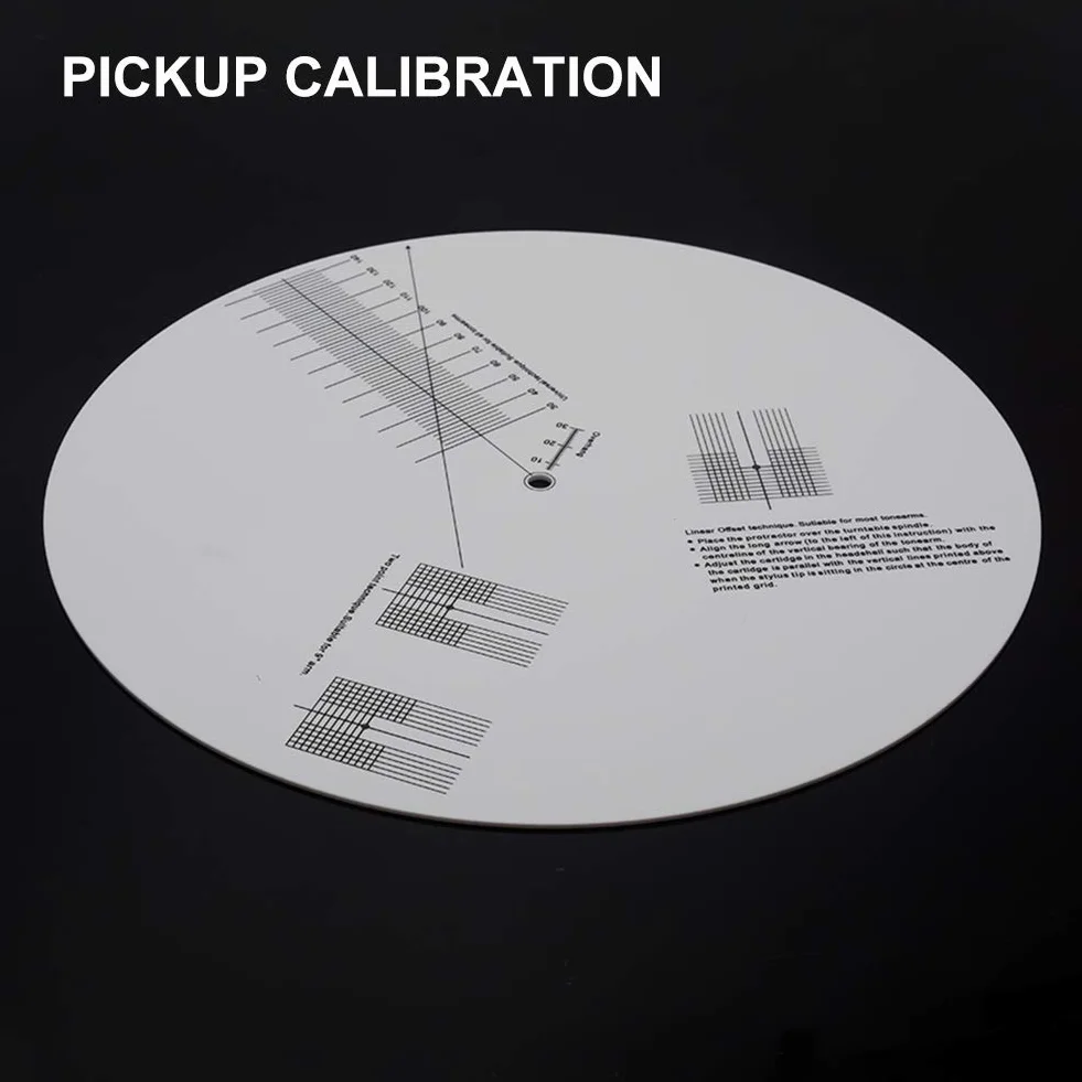 Tappetino goniometro per Giradischi, Piastra di calibrazione in Acrilico per Pickup Vinile LP