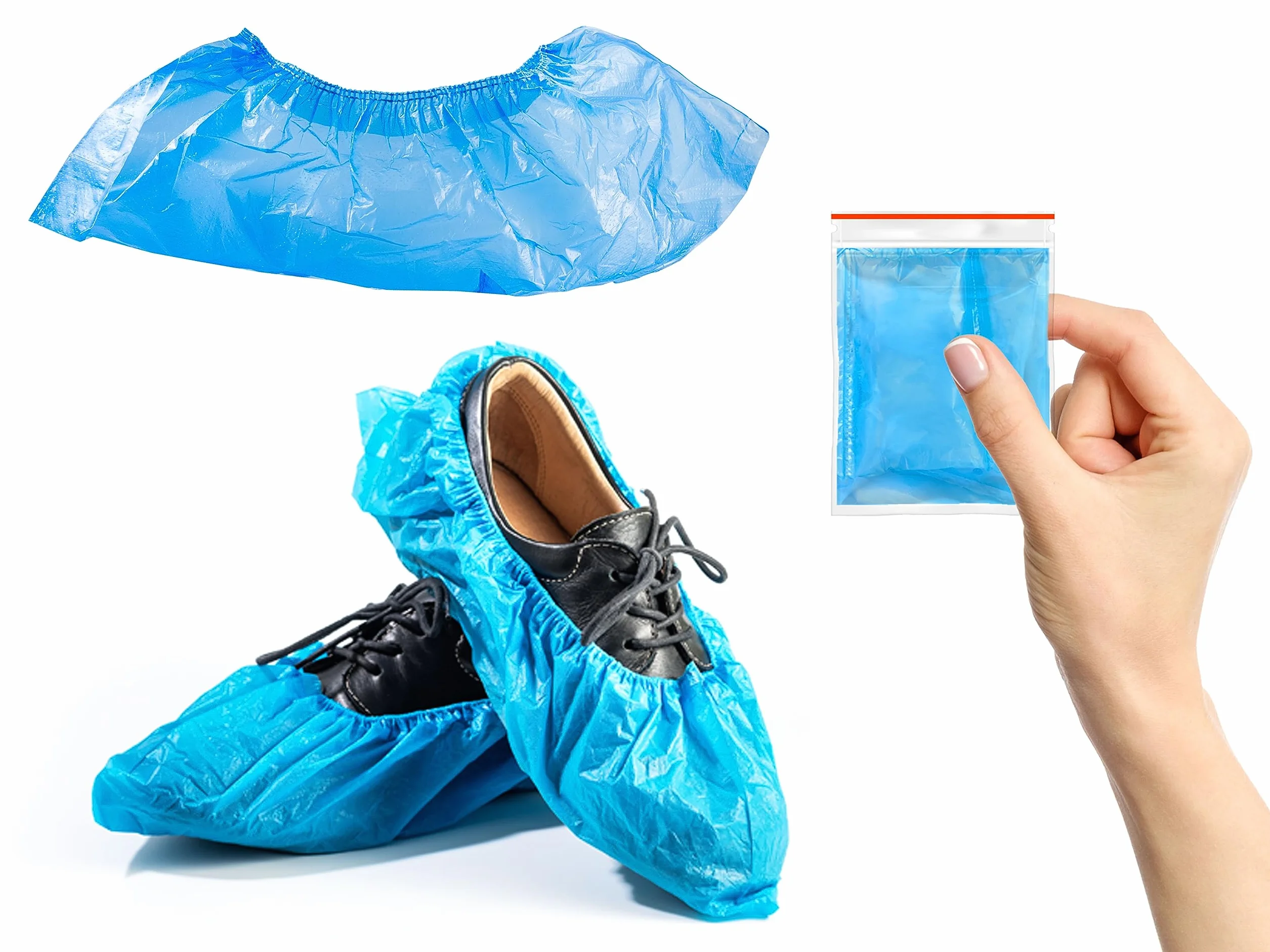 BEPER C206UTI006 Copri scarpe Monouso Impermeabili Antiscivolo Set 100 Sacchetti Blu