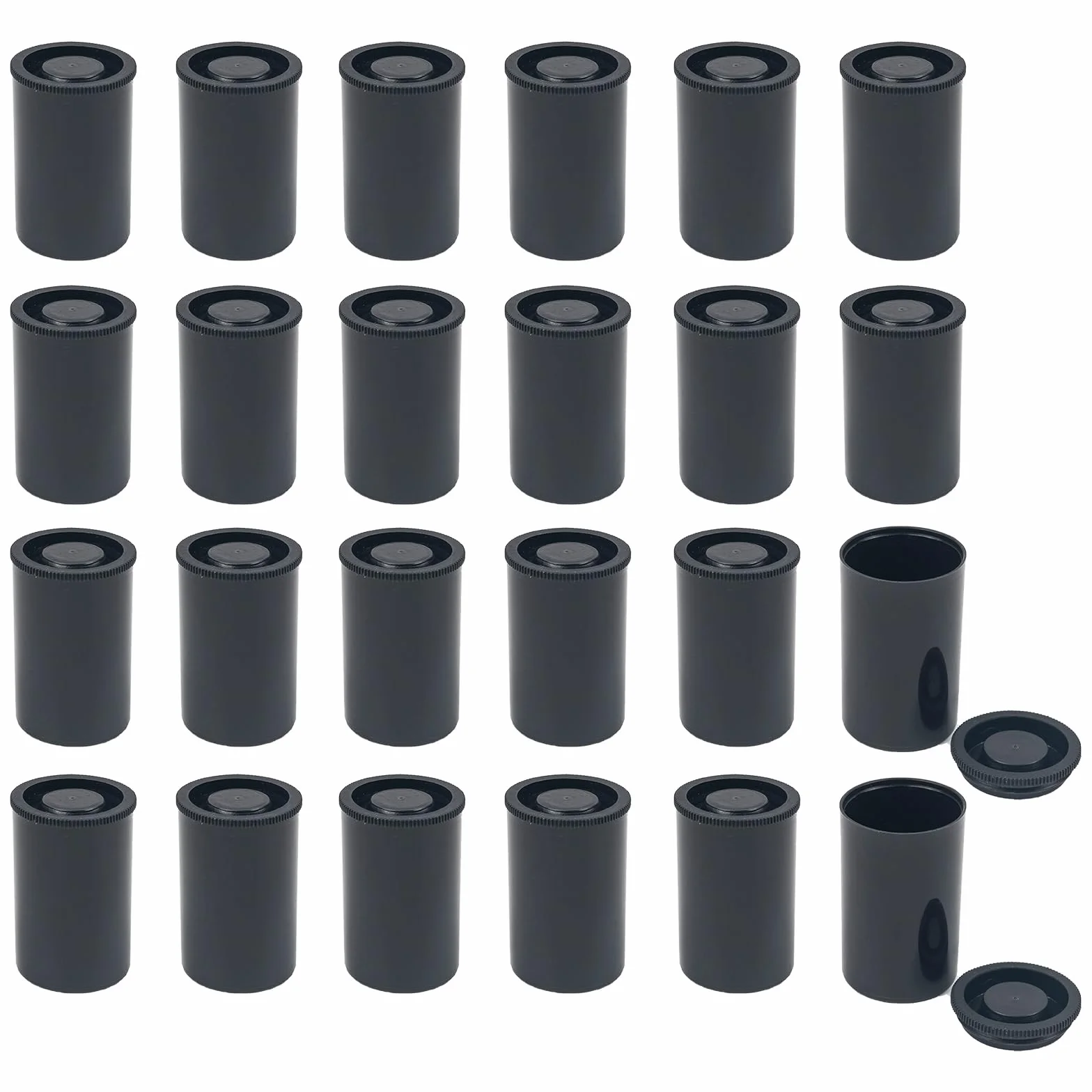 30 Pezzi film canister, plastica con coperchio, pellicole scatole, lattine di film riutilizzabili per conservare piccoli oggetti, accessori, contenitori lattine