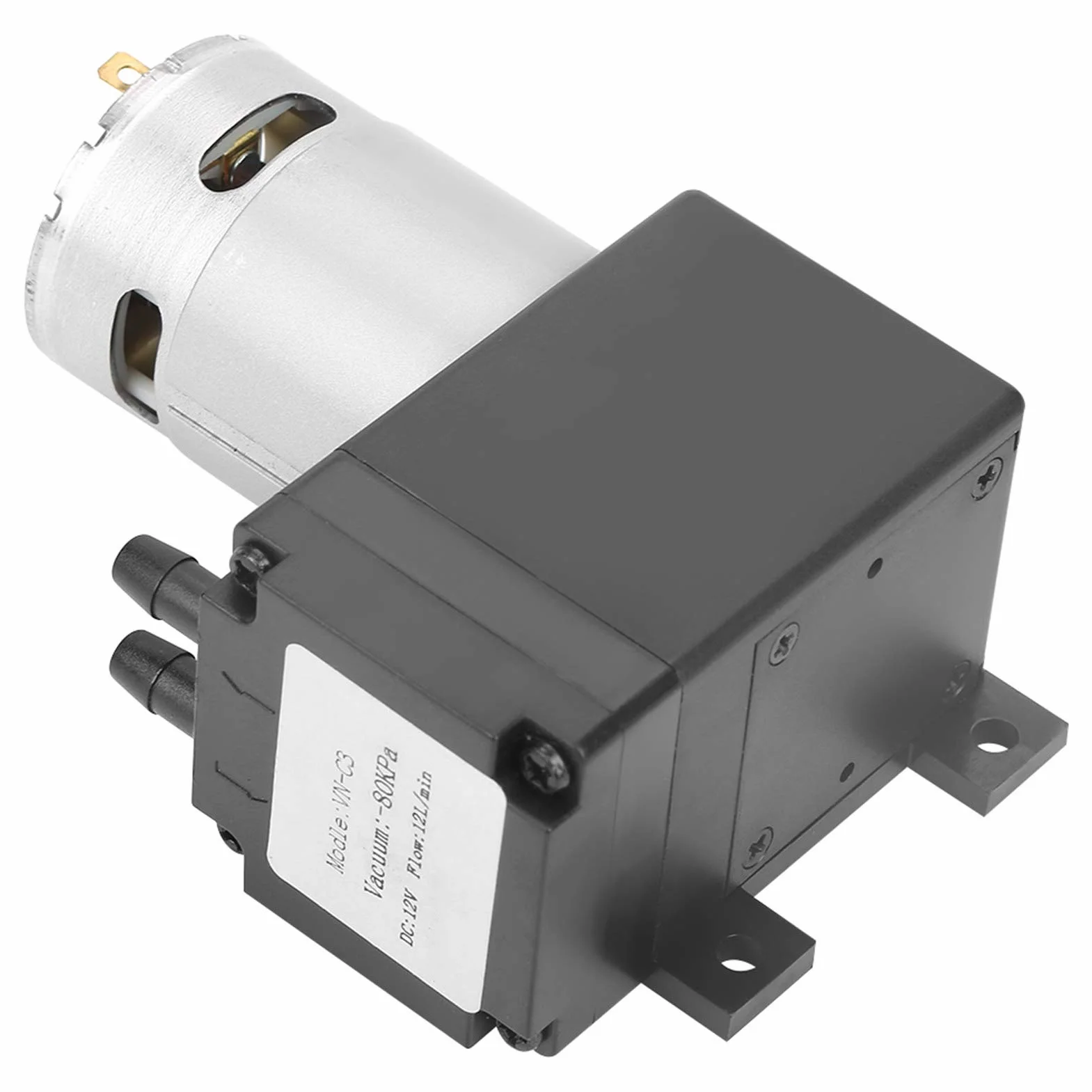 Mini pompa per vuoto DC 12V pompa di aspirazione Mini compressore d'aria 80KPa portata di vuoto 12L/min per gas