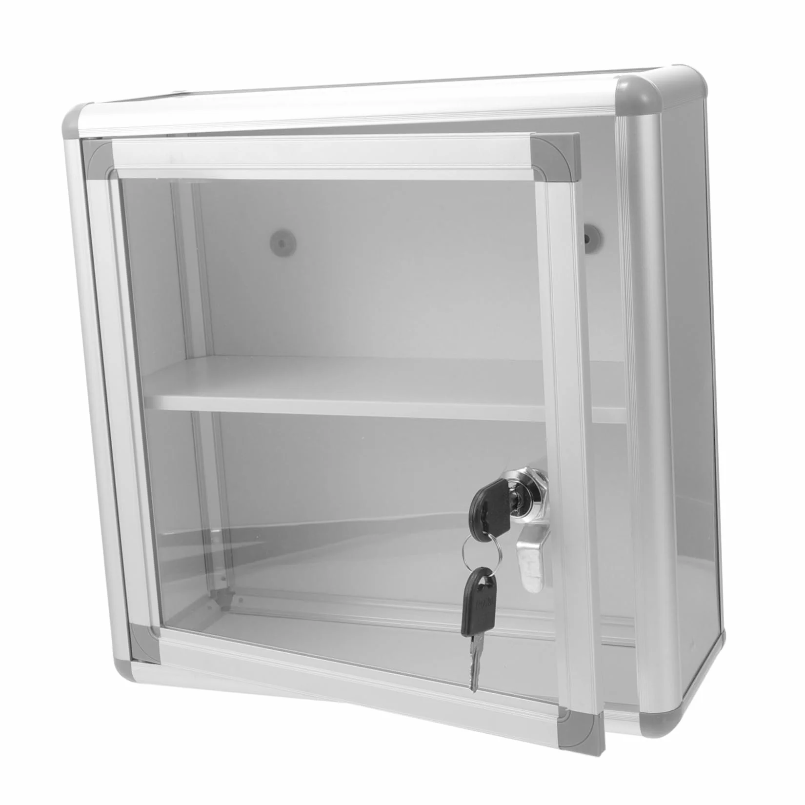 Pronto in Alluminio Serratura Medico Scatola Organizer per Medicinali 3 Ripiani Capacità Stoccaggio per Uso