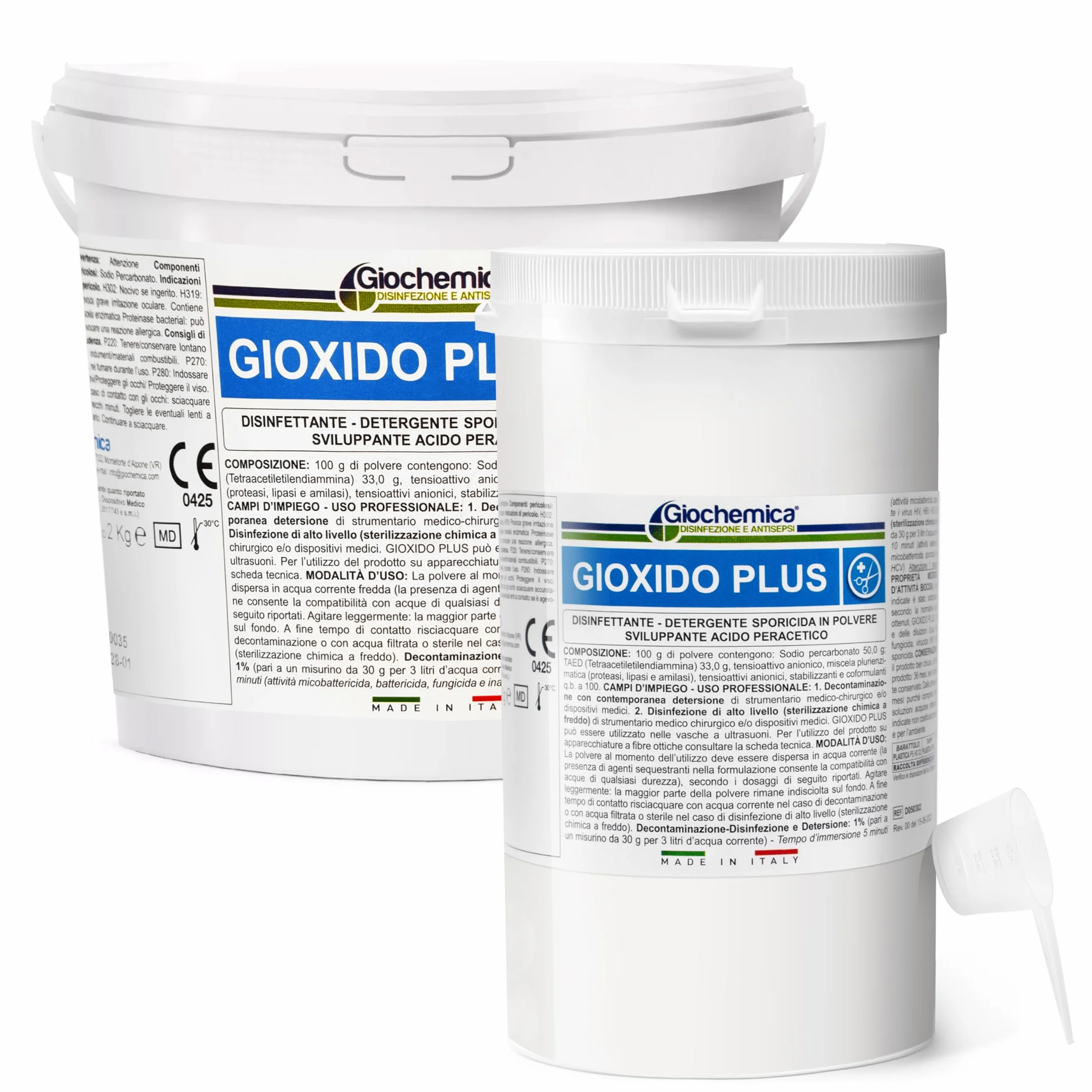 Sterilizzante a freddo in polvere Acido peracetico 2 kg - Disinfettante ferri GIOXIDO PLUS
