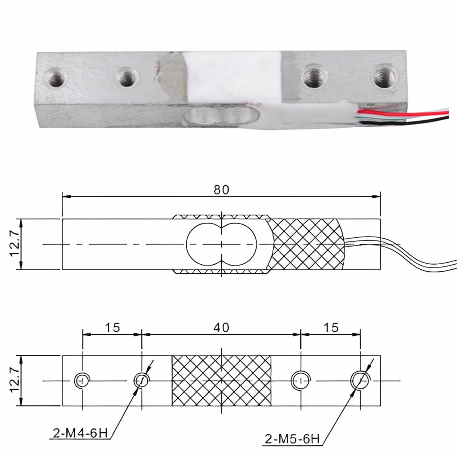 2 kg Digital Load Cell Weight Sensor+HX711 AD Weighing Sensor Module High Precision for Arduino DIY Electronic Portable Kitchen Scale(2 set)