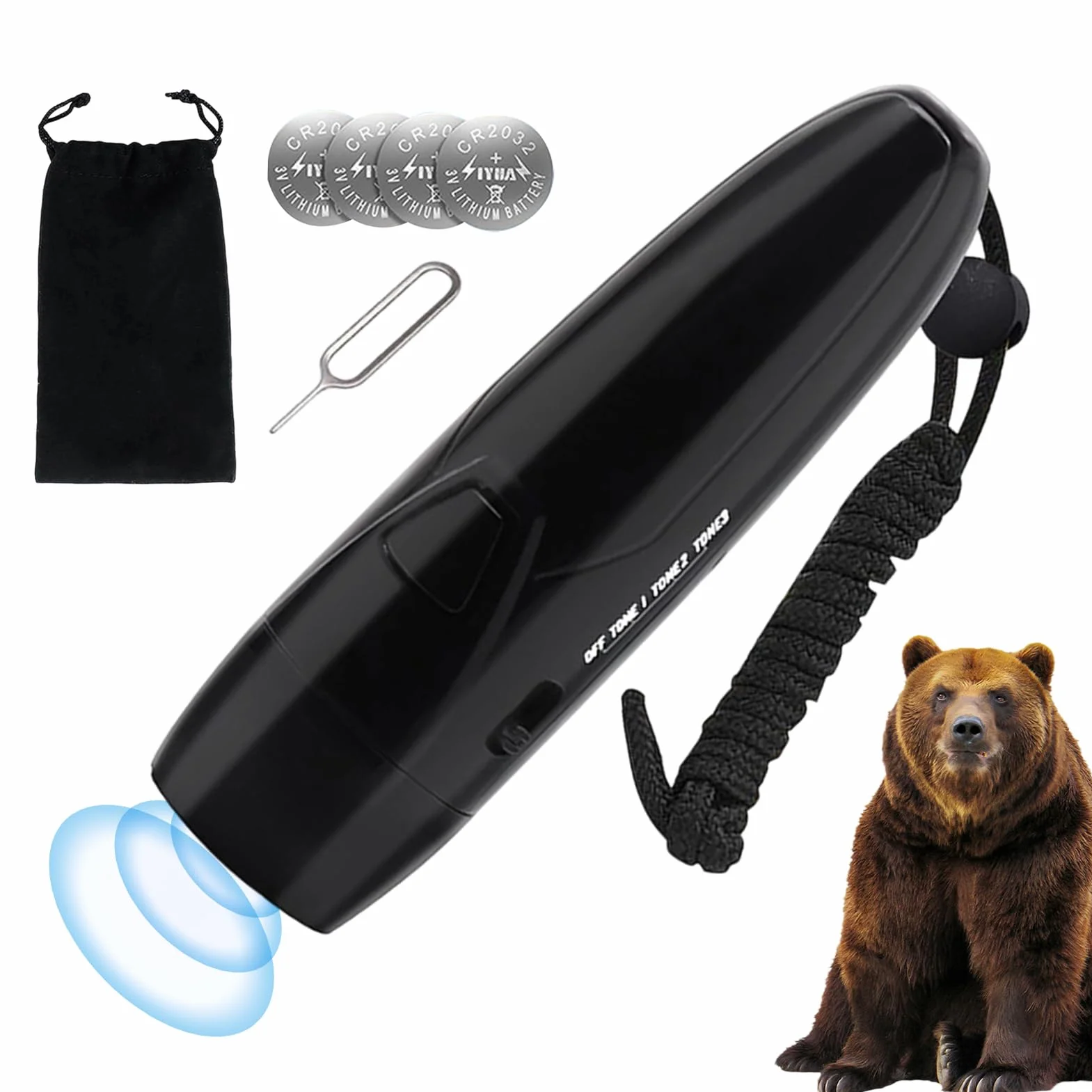 d'orso | Dispositivo di sicurezza elettrico da 125 dB – Backpacking autodifesa per escursionisti, visitatori e proprietari di cani | Questo potente H Orn scoraggia i viaggi della fauna selvatica