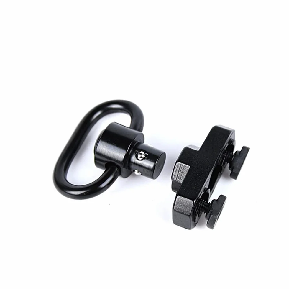 Kit di Montaggio Girevole QD per Cinghie da 3,2 cm con Pulsante di Rimozione Rapida, Adattatore per Cinghie e Base Girevole a 360°, per Protezione del Carrello