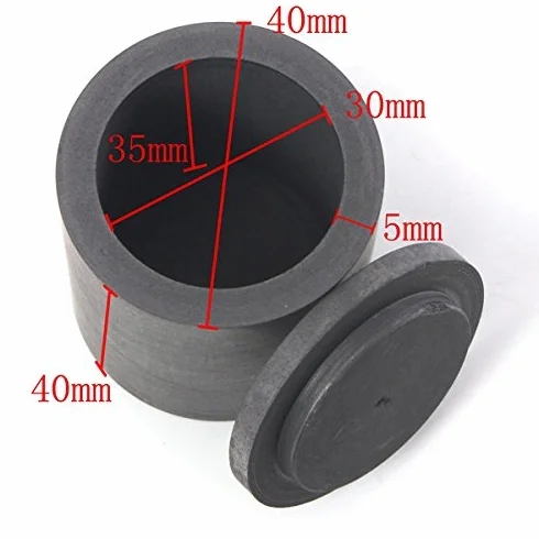 EsportsMJJ 40 * 40Mm Grafite Crogiolo Con Coperchio Laboratorio Articoli Di Fornitura