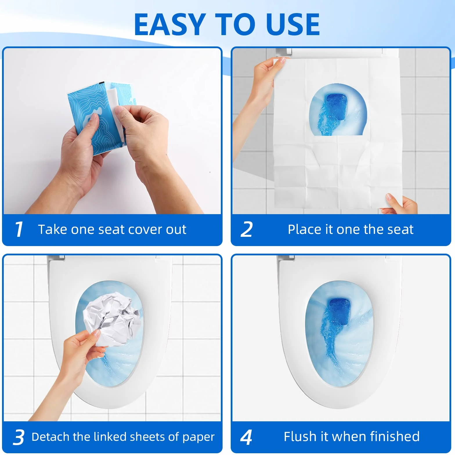 Tenfans 120 pezzi carta monouso XL solubile acqua lavabile compatibile vanyo-mtd-001