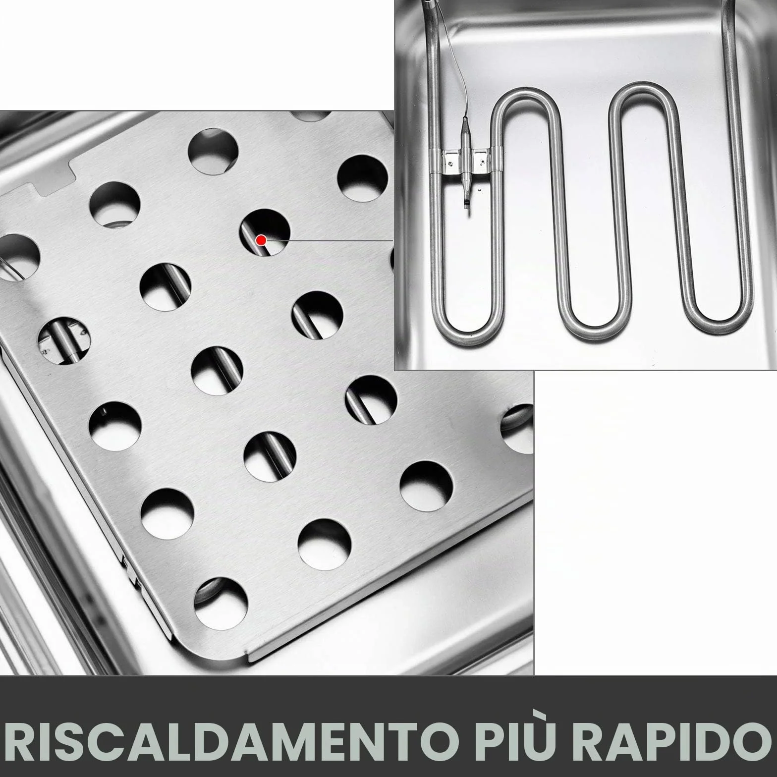 VEVOR Friggitrice Elettrica Professionale 12L 5000W con Doppio Cestino Elettrico Doppio Serbatoio Controsoffitto Friggitrice Francese in Acciaio Inossidabile