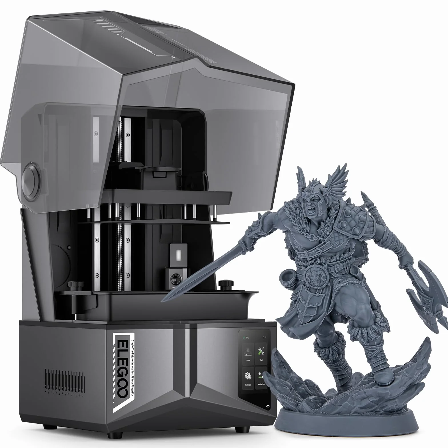 ELEGOO Saturn 4 Ultra 16K Stampante 3D Resina, Riscaldatore Serbatoio Intelligente, Stampa 150 mm/h, Fotocamera AI con Luce, Stampa Cluster WiFi, Grandi Dimensioni di Stampa 211,68 * 118,37 * 220mm³