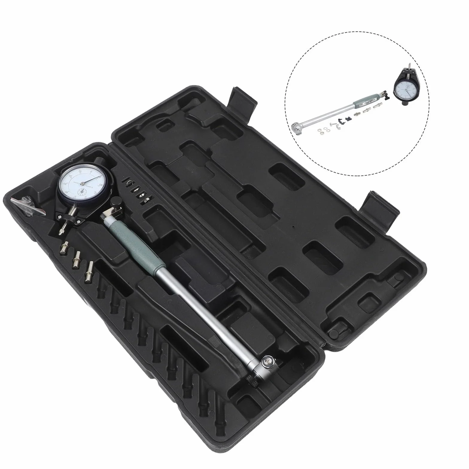 Strumento di misurazione del diametro interno di precisione di 0,01 mm, con kit di 12 sonde in acciaio inossidabile (35-50 mm)