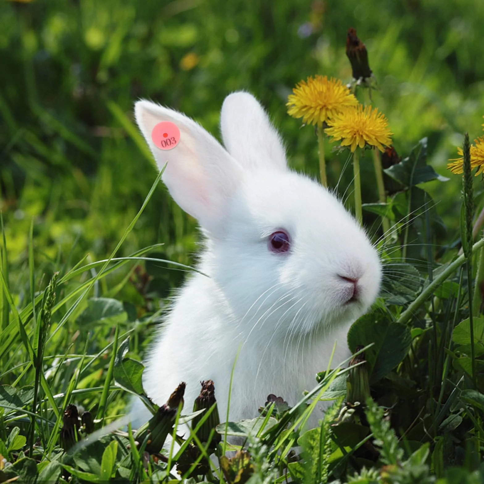 Tofficu 100 Pezzi Marchi Auricolari Numerati per Conigli e Piccoli Animali, Etichette Auricolari Resistenti e Facili da Fissare per Identificazione e Gestione Bestiame in Fattoria
