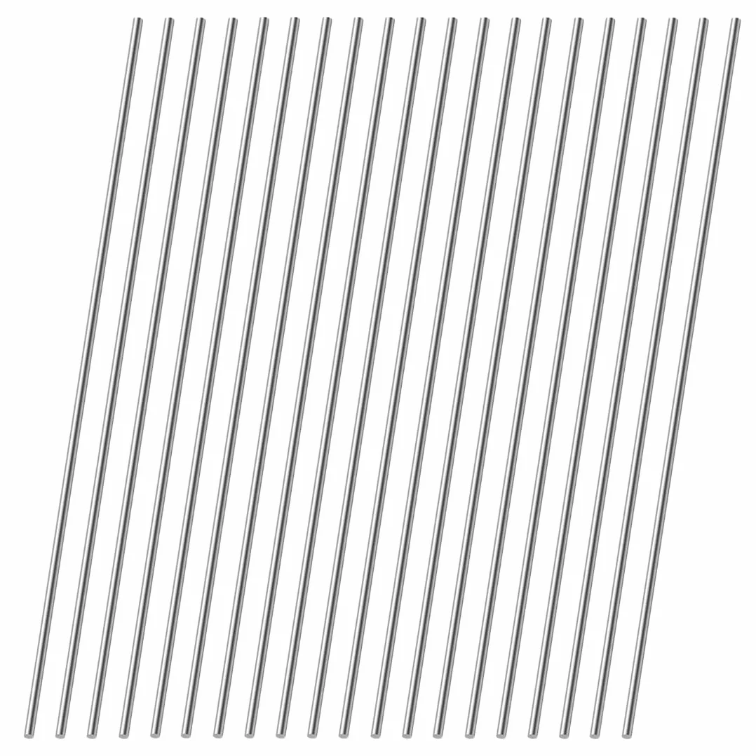 Aste Rotonde Acciaio Inox 304, Tondino 2mm x 300mm, 20 Pezzi per Fai da Te