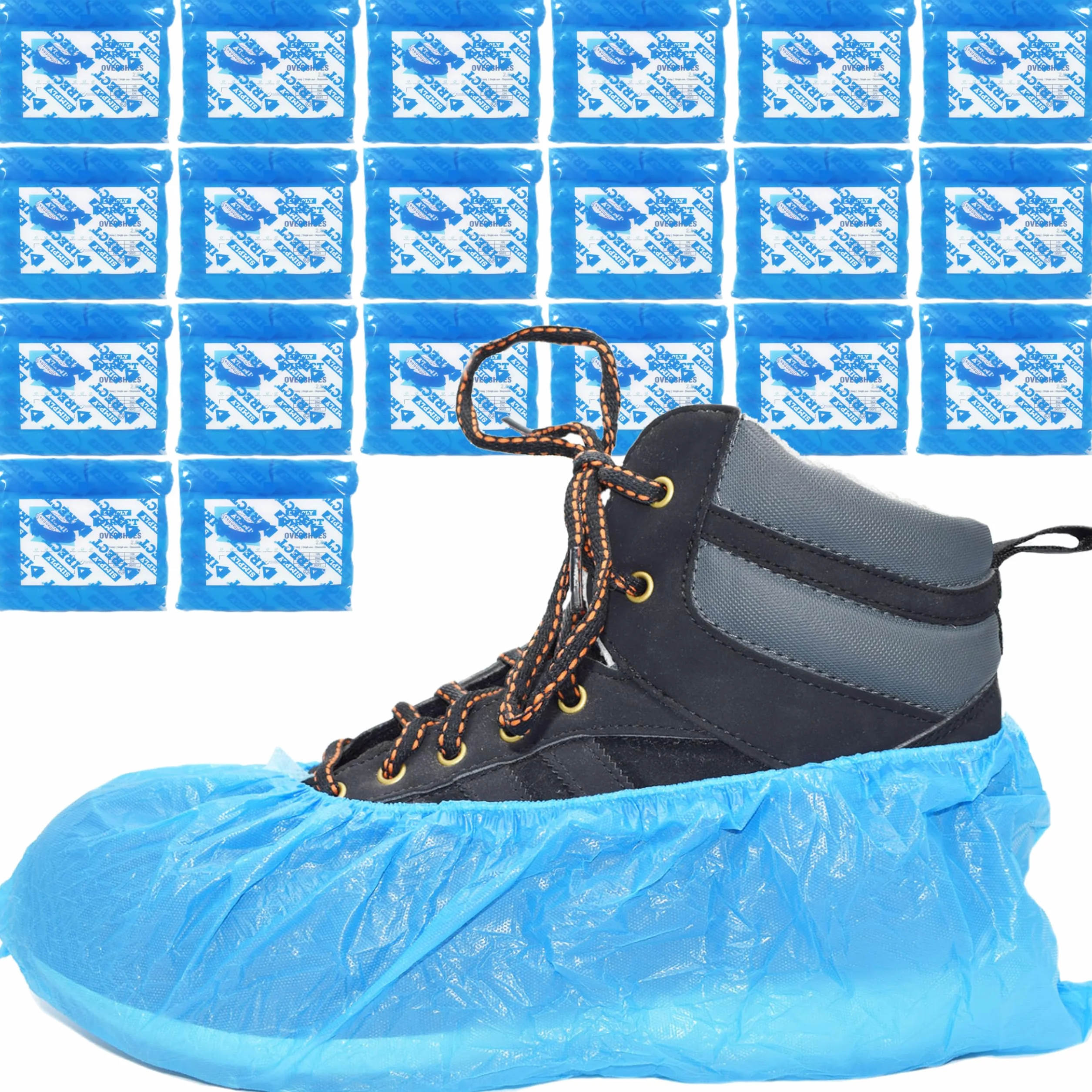 CPE 2,5g Coperture Del Pattino Copriscarpe Monouso Goffrato Pavimento Tappeti Scarpe Protettori Uso Leggero a Medio