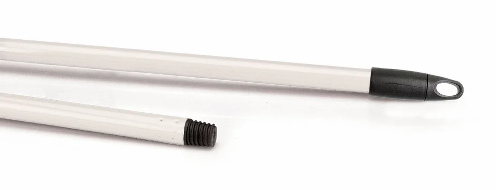 La Briantina Manico Professionale per Scope, in Metallo Plastificato ad Alto Spessore, Lunghezza 130 cm, Bianco