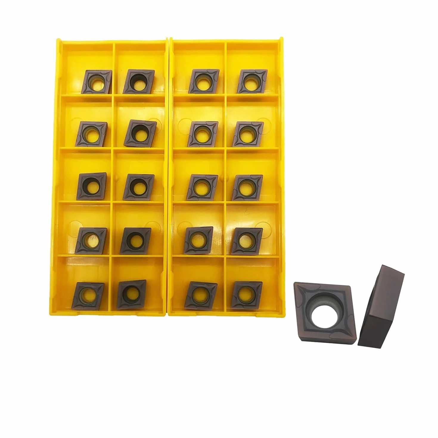 20 inserti in metallo duro CCMT09T304/CCMT32.51, inserto CCMT con rivestimento in mutilstrato, inserti di ricambio per tornio CNC (20 pezzi CCMT32.51)