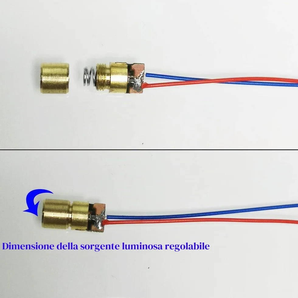CESFONJER 15 PCS Diodo Laser Head | mini moduli a diodi laser a 1 punto da 650 nm, 5 mW, 3V per la prototipazione di Arduino Raspberry Pi