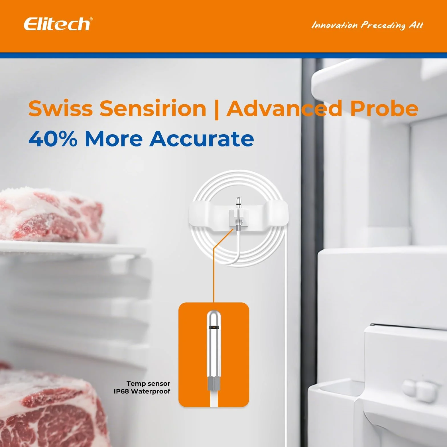 Elitech GSP-6Pro TLE Rejestrator Temperatury Cyfrowej Ultra-Niskiej do Lodówek Medycznych Monitor MAX MIN