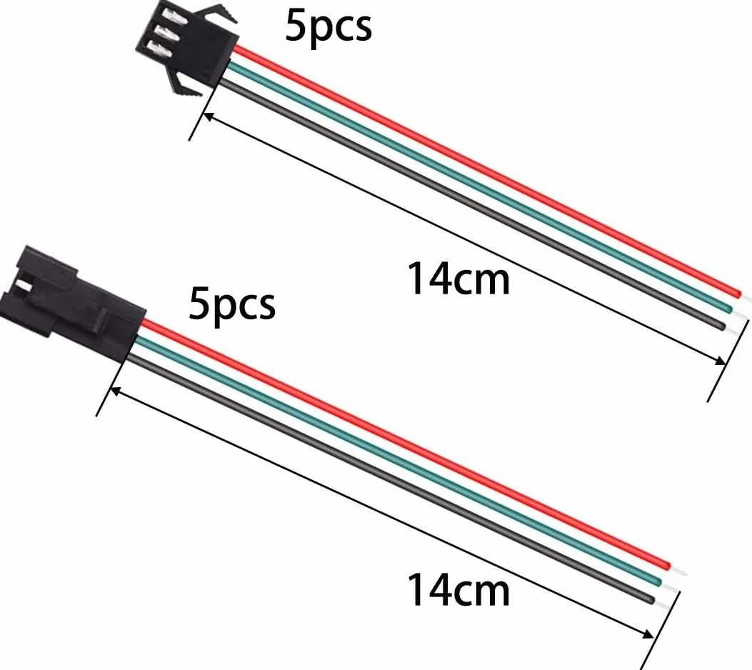 GTIWUNG 30 Paia JST SM 2 Pin/3 Pin/4 Pin Connettore, 22 AWG JST Adattatore Micro Elettrico Spina Connettore Maschio e Femmina con 150mm Cavo