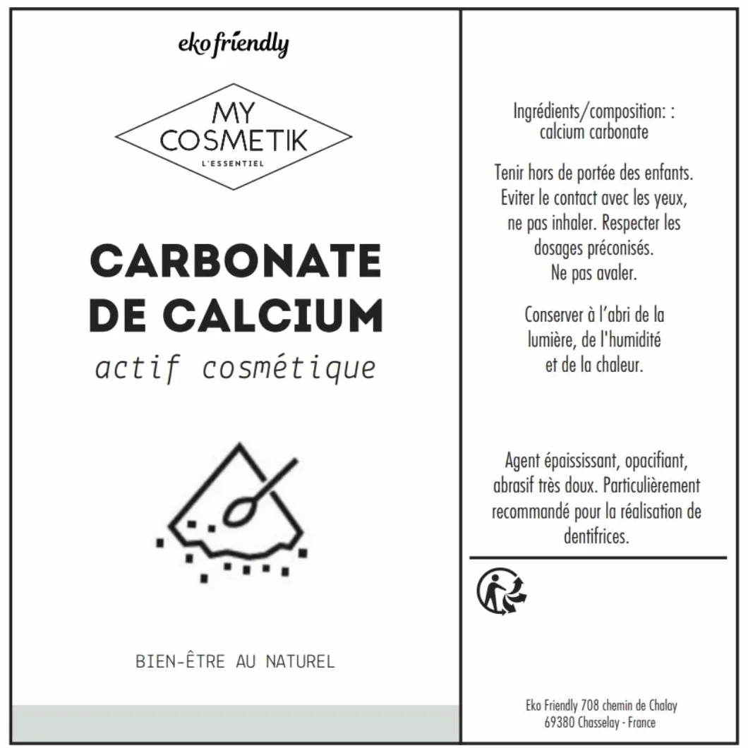 Carbonato di Calcio 200 g - Addensante, Opacizzante, Agente Abrasivo Molto Delicato - 100% Puro e Naturale