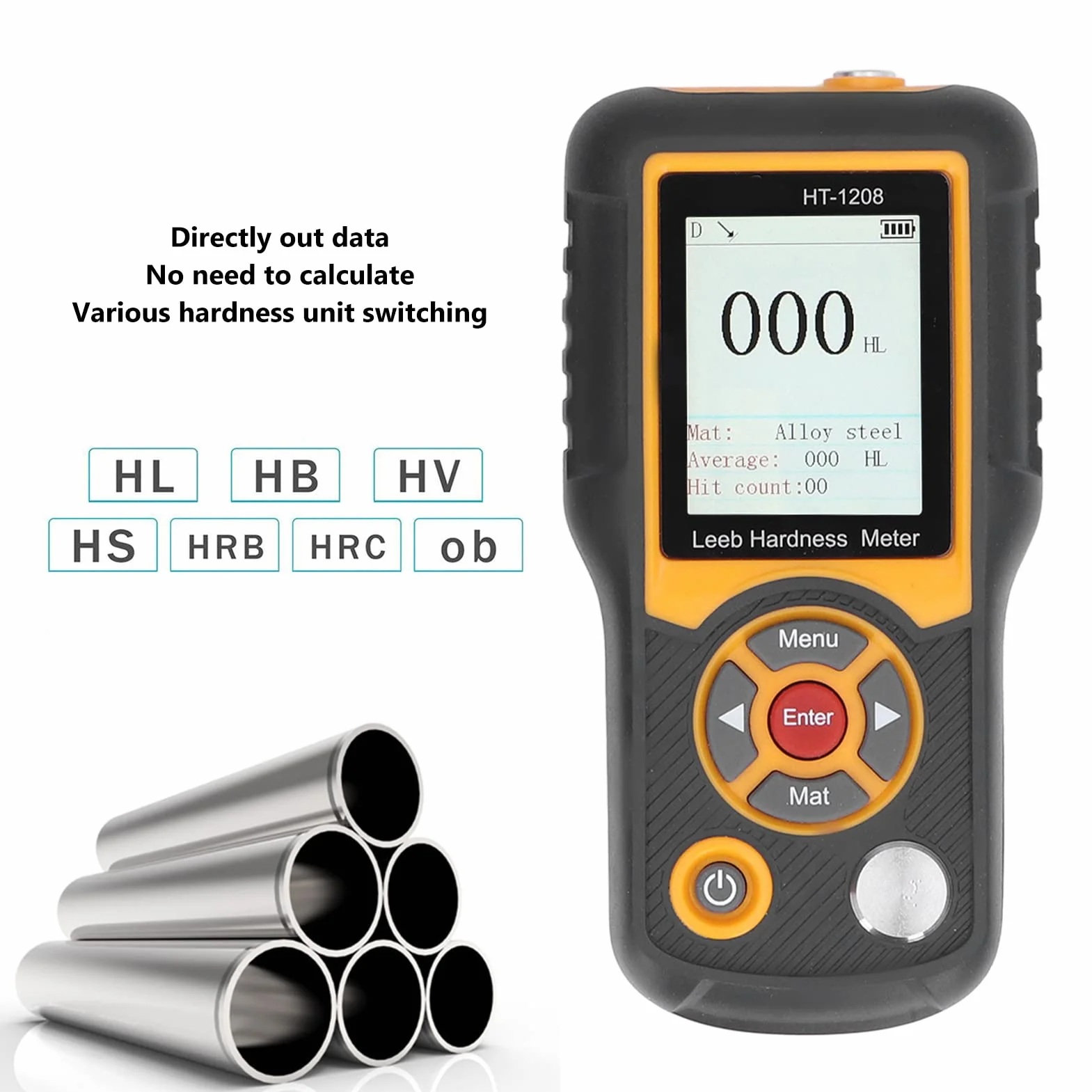 Tester di Durezza Durometro per Metalli 170-960 HL HRA HRB HRC HB HV HSD 40 Set di Dati
