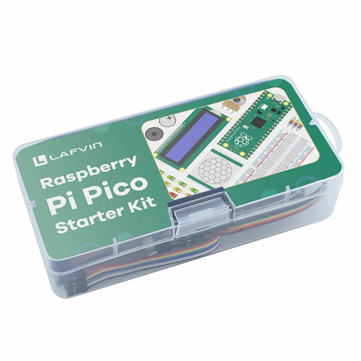 LAFVIN Kit di Avviamento Base per Raspberry Pi Pico, con Breadboard, 1602, Supporto per Python, C, Java con Tutorial