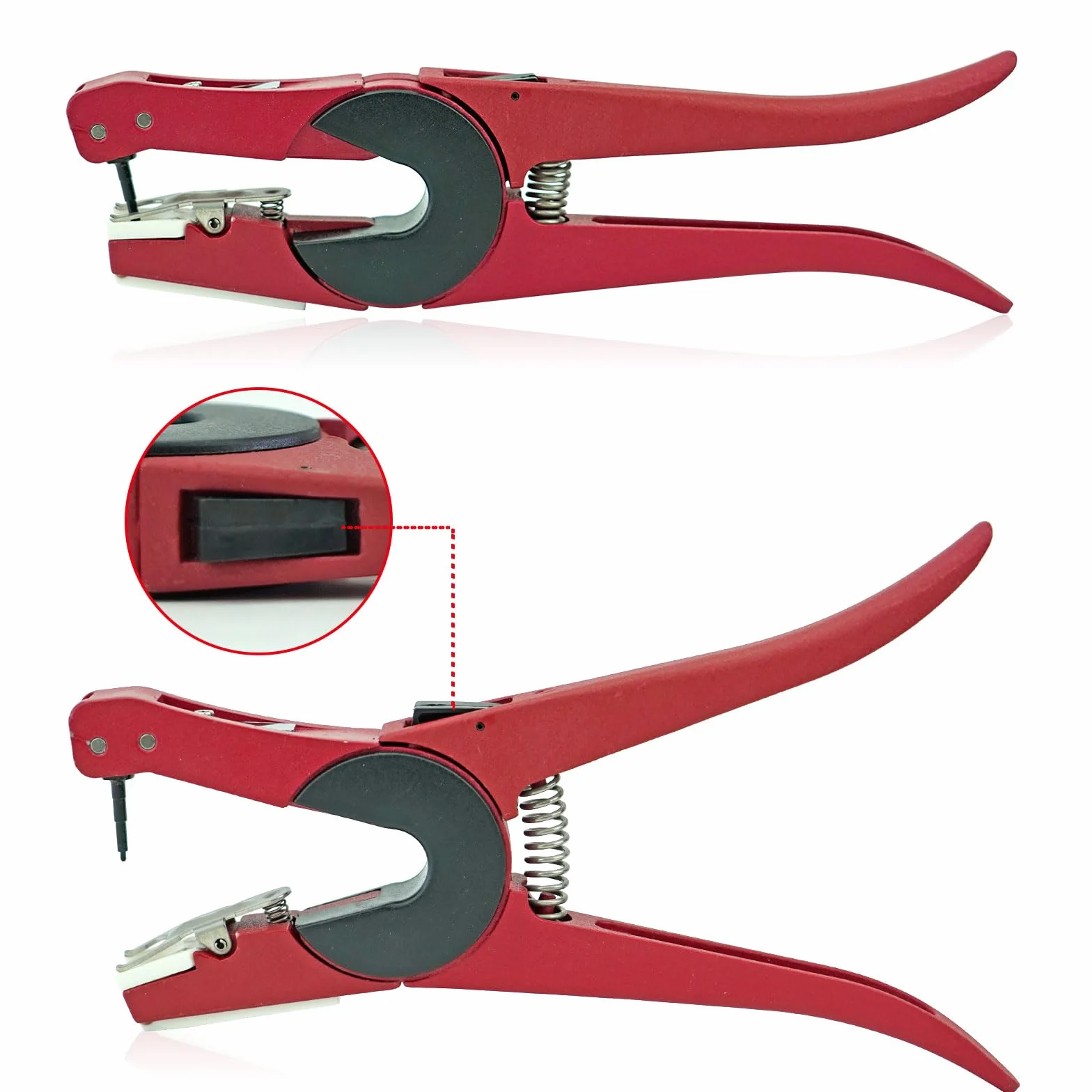 Pinze per Etichette Auricolari, Applicatore Universale per Bestiame Bovino, Pecore, Mucca, Punzonatrice per Etichette Auricolari, con Perno di Ribaltamento (Girevole a 90 Gradi)