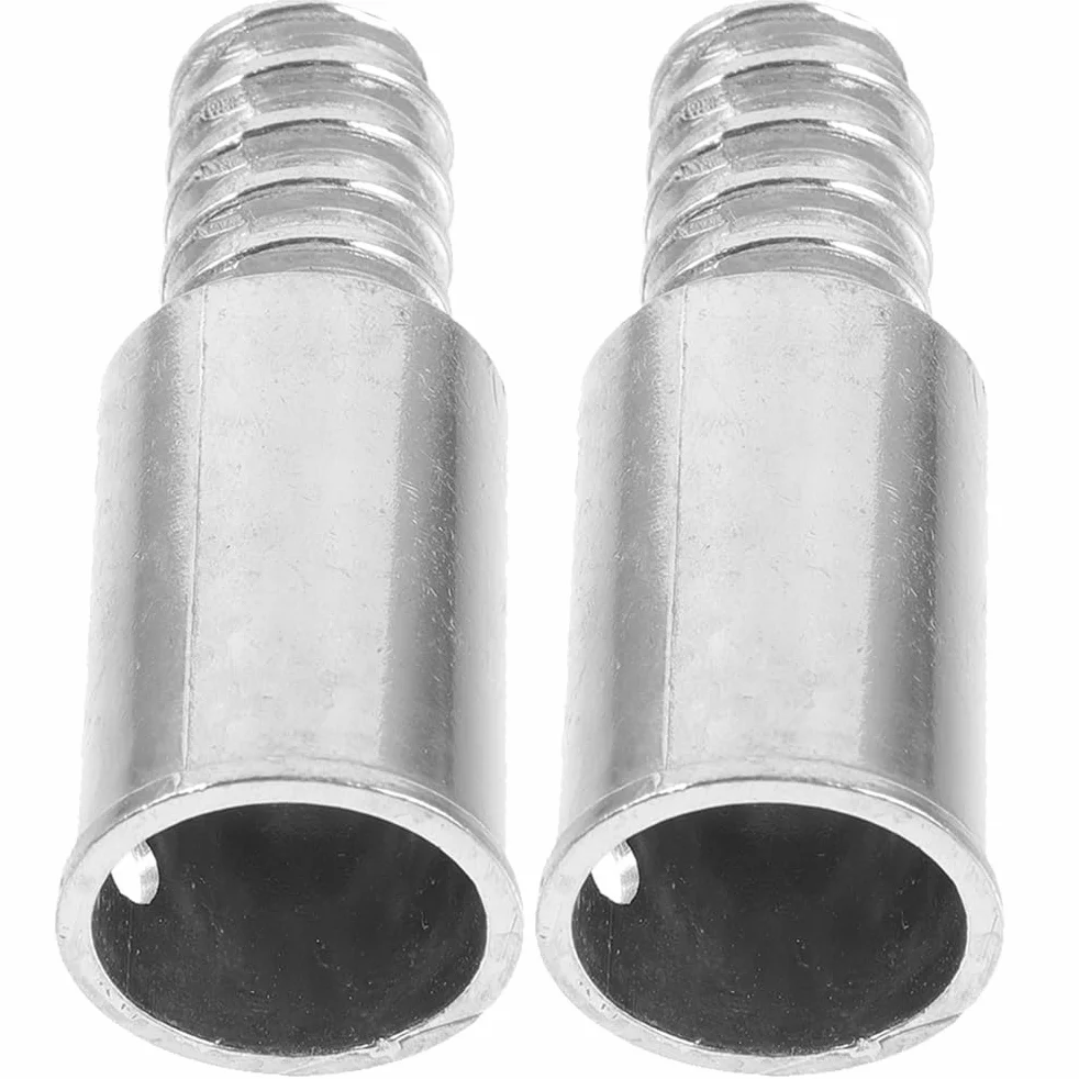 Adattatore Manico Scopa in Metallo con Estremità Filettata, Kit Riparazione Bastone Scopa Acciaio Inox 2 Pezzi