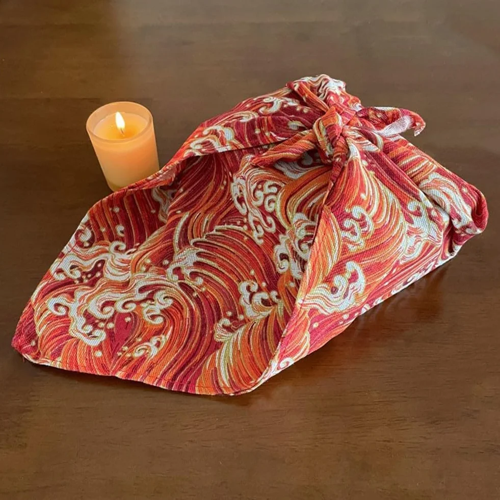 Confezione da 7 panni quadrati in cotone giapponese Furoshiki, 30 x 30 cm, tradizionali per avvolgere fai da te, trapunte, patchwork, ecologici, riutilizzabili