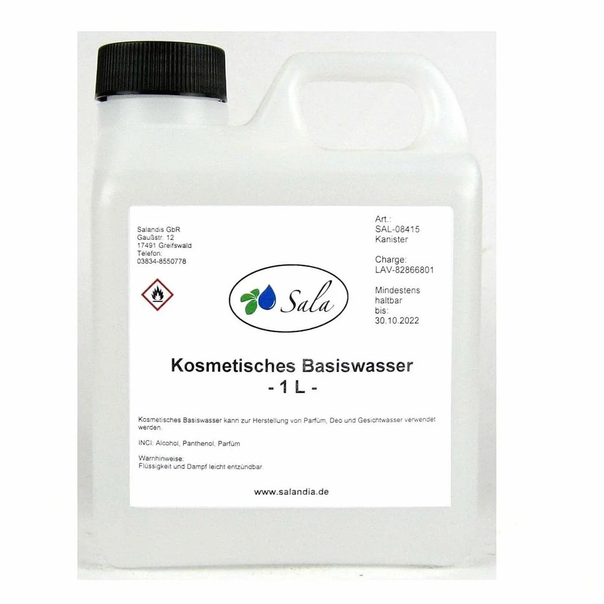 Sala Acqua base cosmetica 96% alcool 1 litro 1000 ml