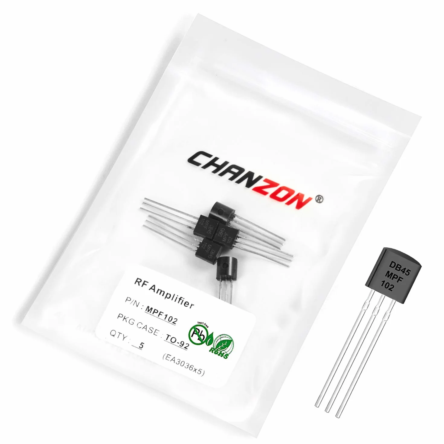 Chanzon MPF102 TO-92 Amplificatore RF Transistor 10 mA