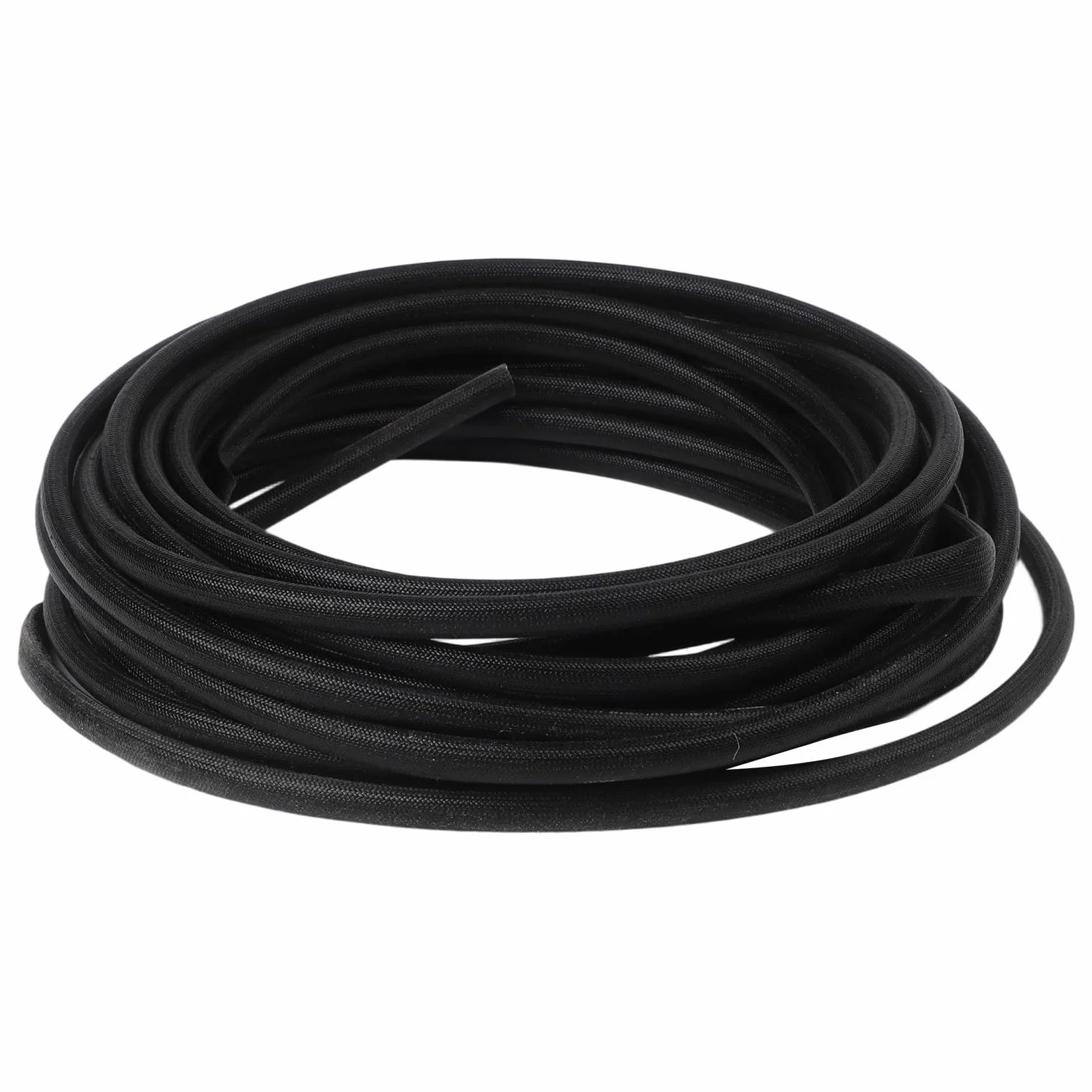 Guaina in fibra di vetro resistente alle alte temperature, 10 m, ignifuga, per raffreddamento ad olio combustibile, sistemi PCV, protezione contro le emissioni di vapore, nero (6 mm)