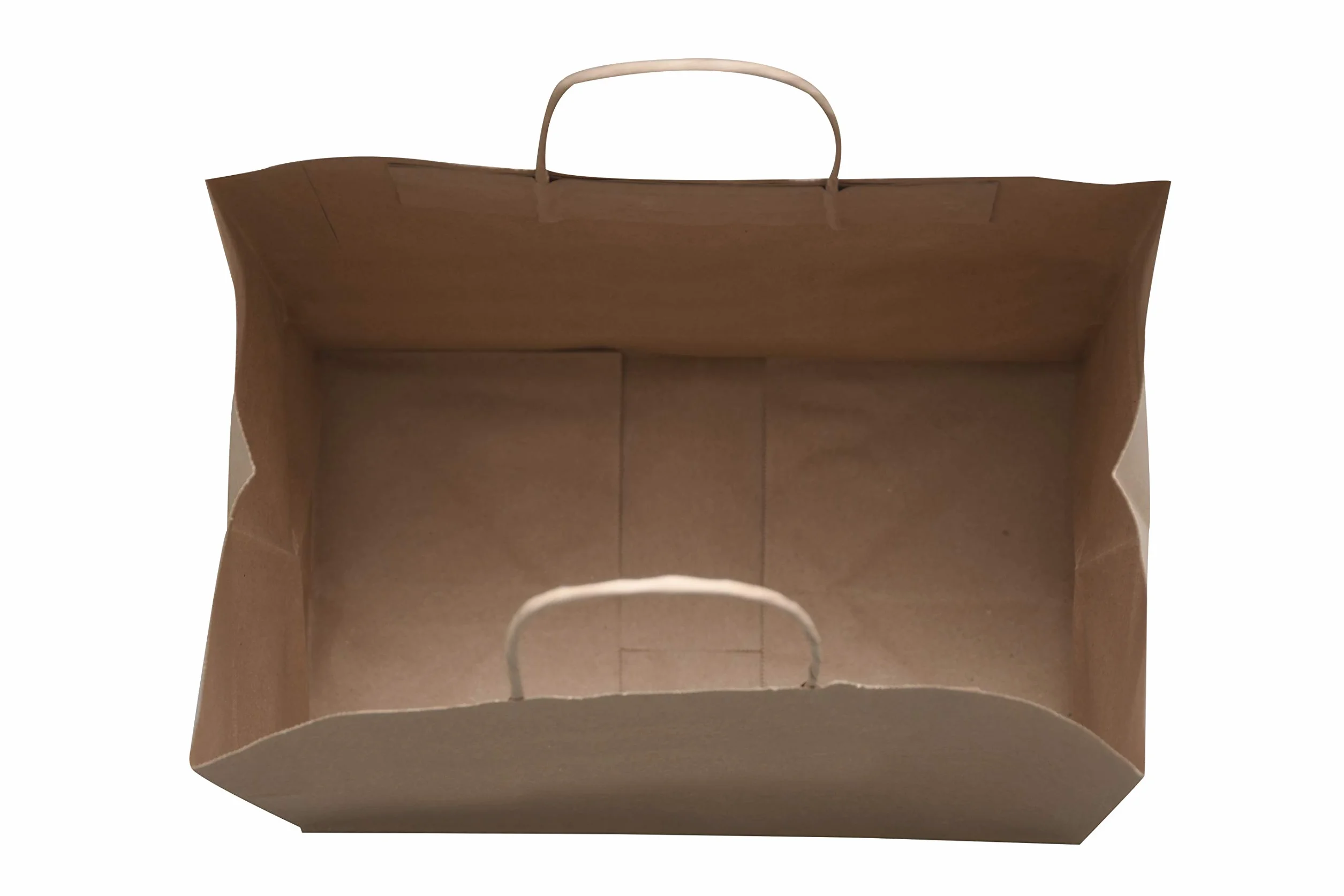 Carte Dozio S.r.l. Shopper in Kraft con fondo quadro, color Avana, maniglia ritorta, f.to cm 27+17x29, cf 50 pz