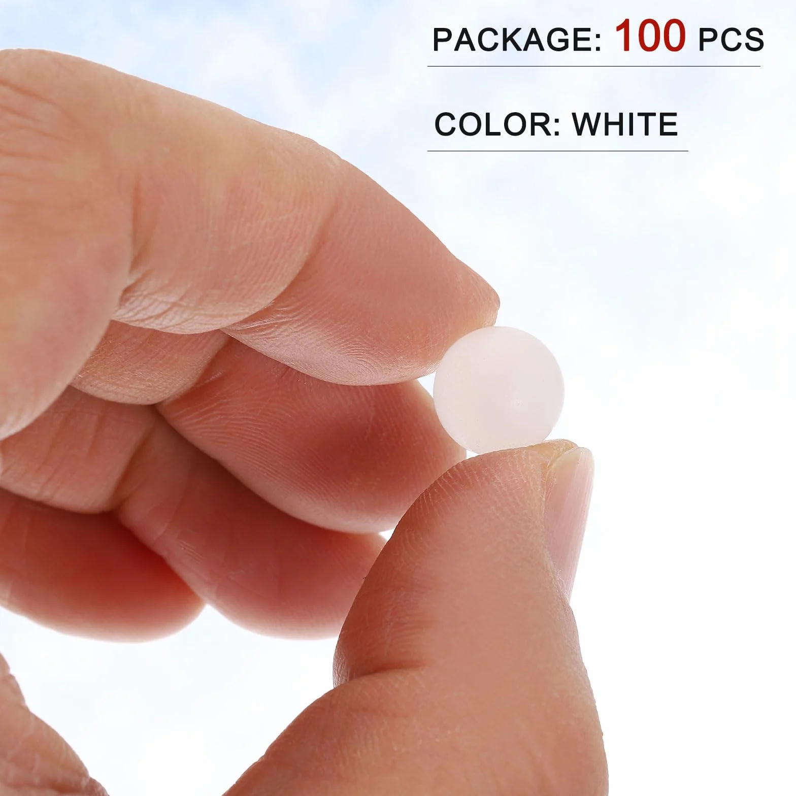 Sfere Di Cuscinetto In Plastica PP 11mm Sfere Solide Di Precisione Bianco 100pcs