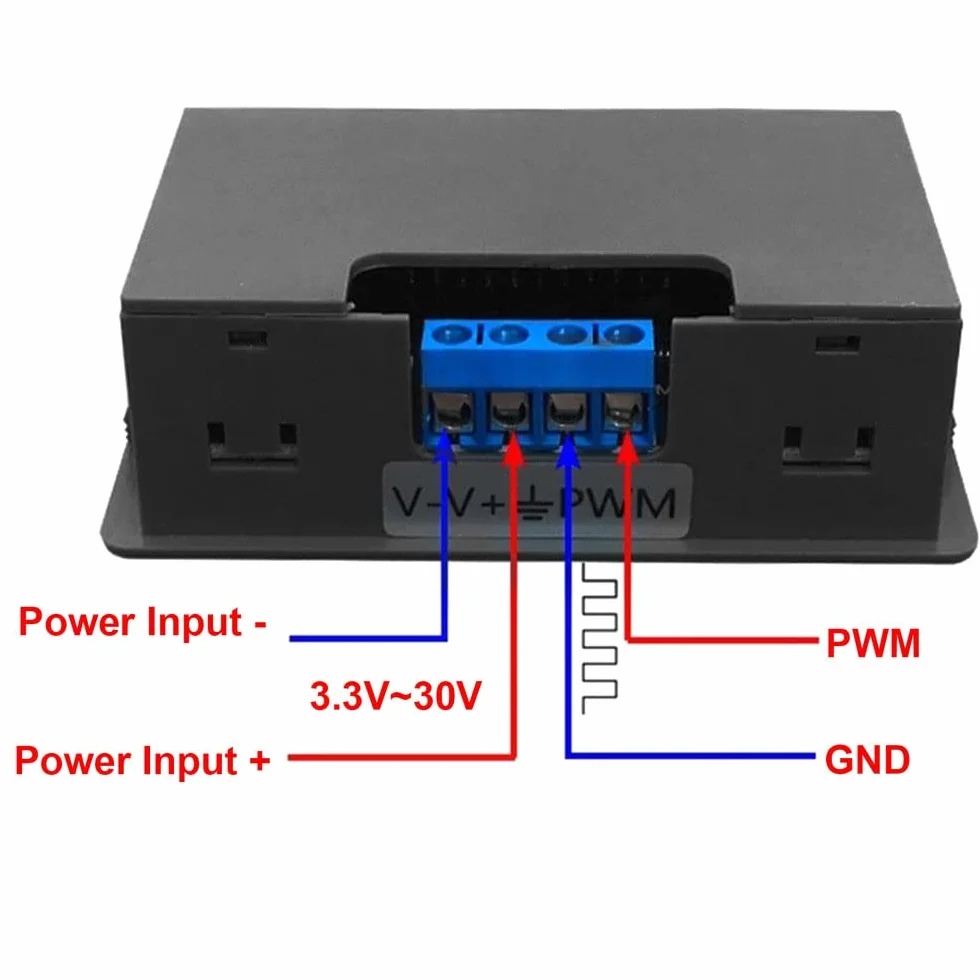 Adjustable Signal Generator 1-Channel PWM Pulse Frequency DC 3.3V-30V 5-30mA 1Hz-150KHz LCD Display Module
