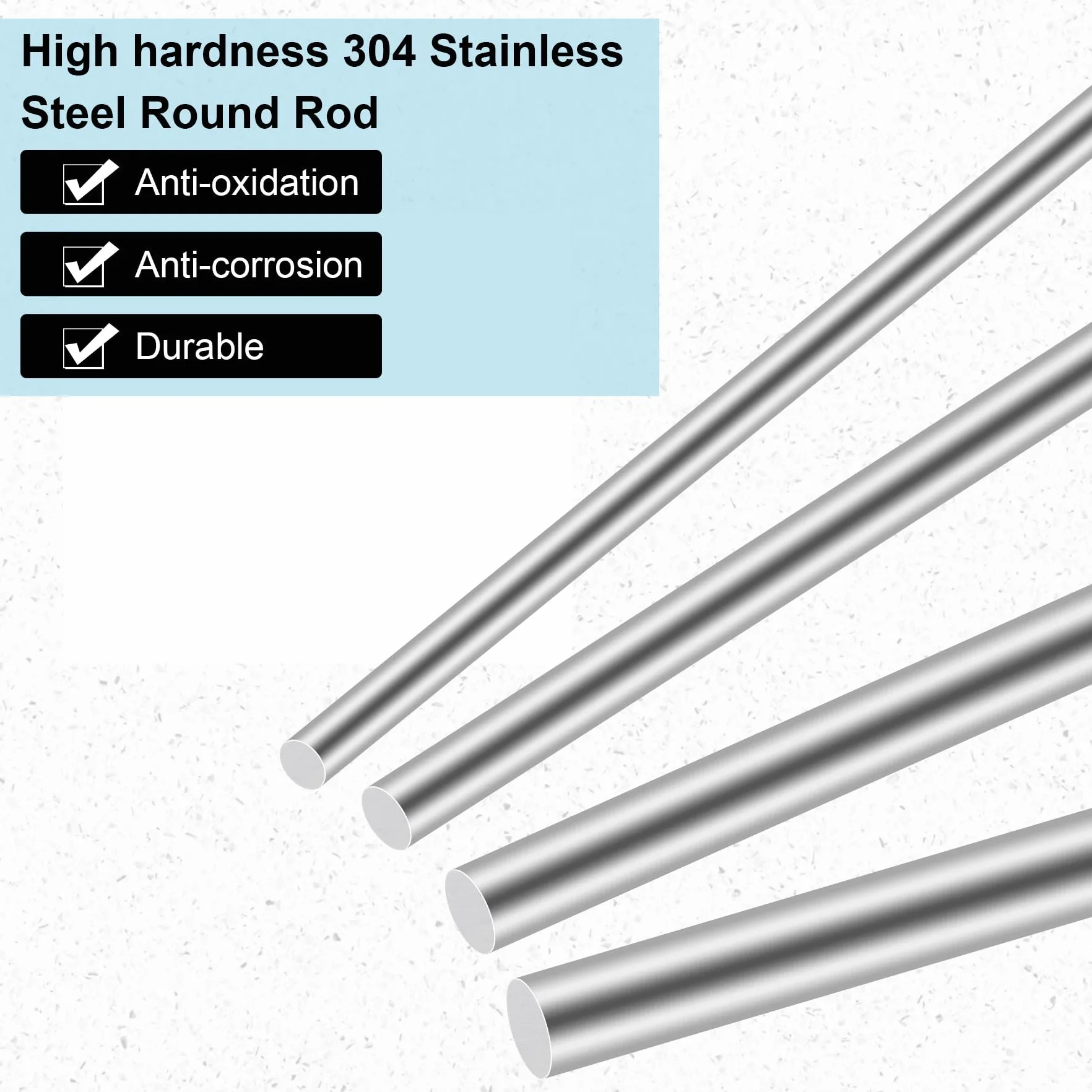 Barre in Acciaio Inox 304 2 mm x 100 mm 5 Pezzi per Modellini RC Fai da Te
