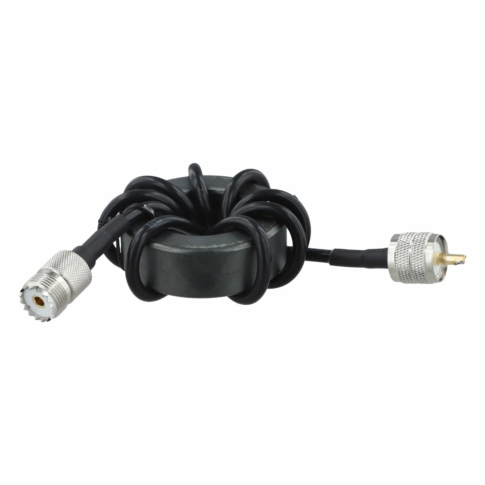 Onde corte Choke Coil Anello magnetico 1.8-30MHz EM-25 200W EM-43 1000W ABS Nero 1:1 Tipo di Corrente Balun con M Maschio a M Femmina Connettore per HF Onde Corte Radio Interferenze Soppressione (EM