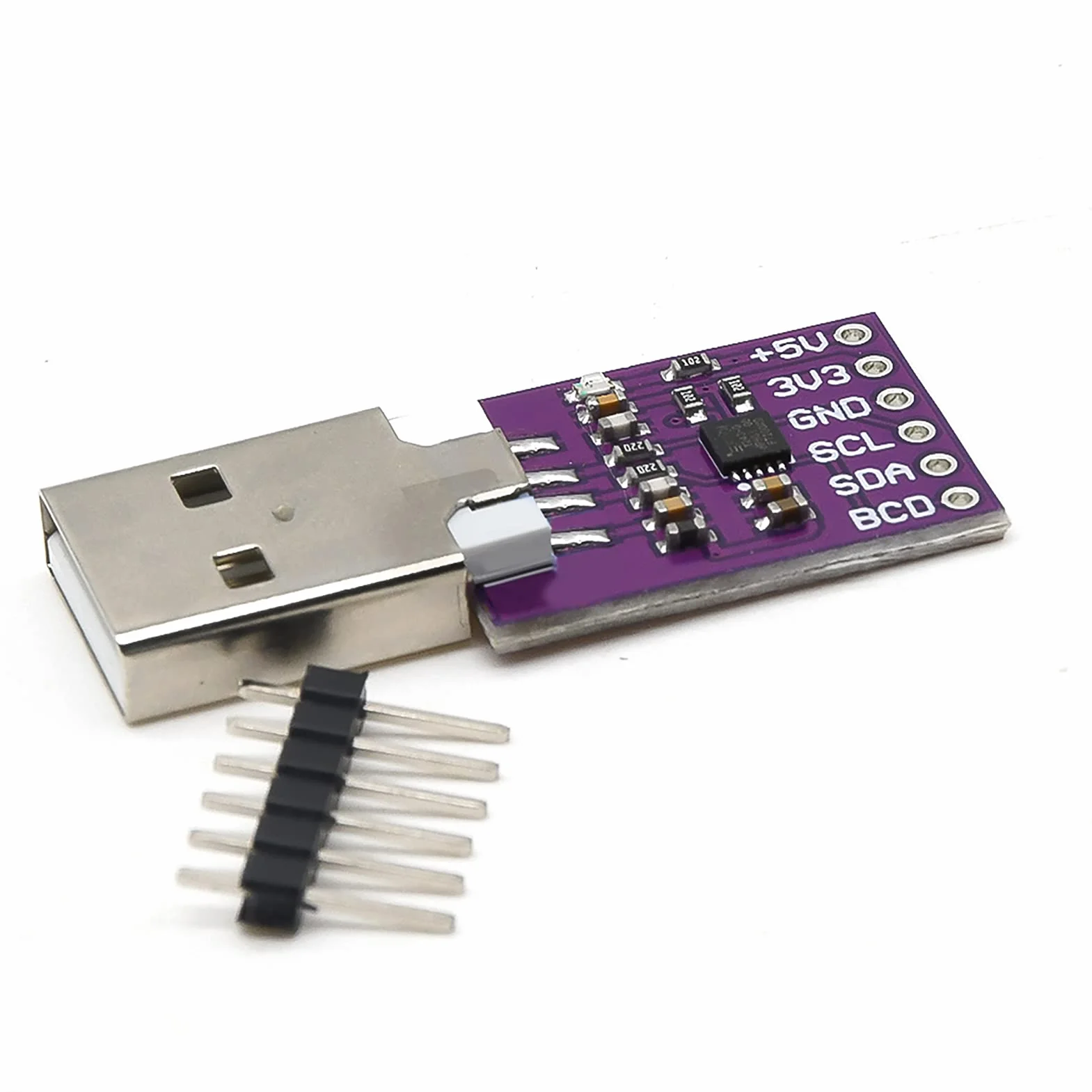 Modulo USB a I2C, MCU-200 FT200XD Modulo interfaccia USB a I2C Modulo multifunzione ad alta velocità Uscita CMOS 3,4 MHz