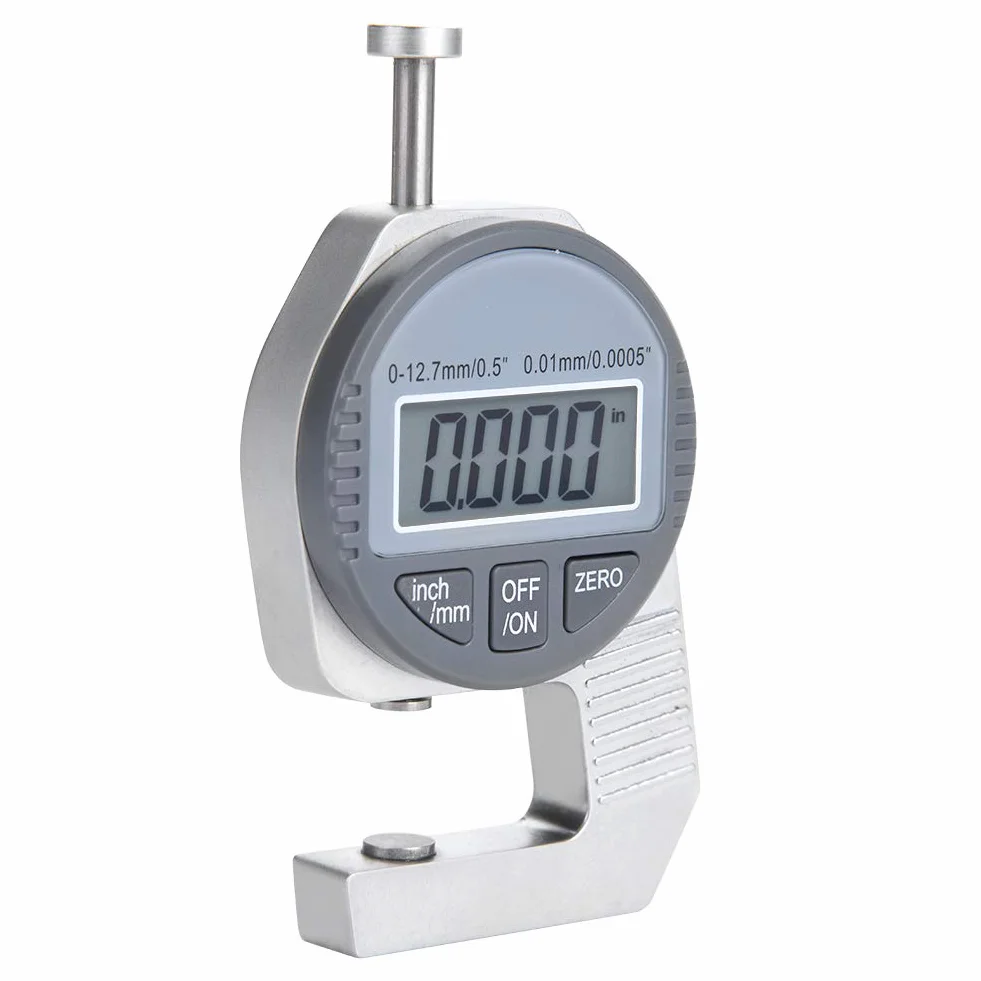 Calibro di spessore digitale LCD 0-12,7 mm/0,5" 0,01 mm/0,0005" Testa di misura piatta