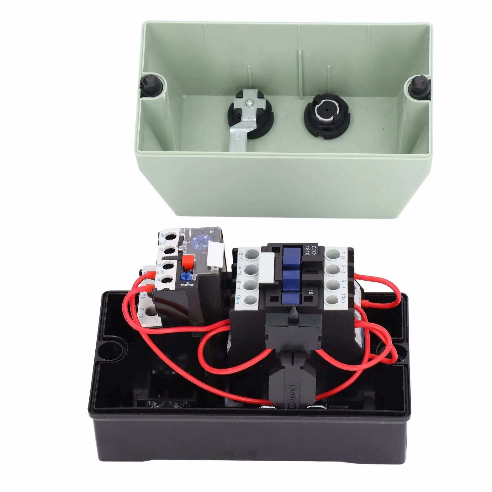 Avviatore magnetico,Interruttore di avviamento motore elettrico magnetico,Interruttori motore elettrico monofase 220/230V 12‑18A 5,5 HP,per compressore d'aria motore trifase monofase