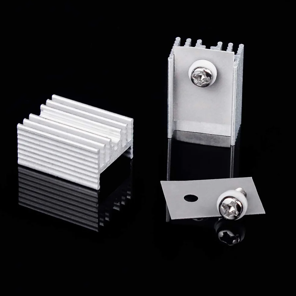 Dissipatore Termico Alluminio TO-220 Kit per Transistor MOSFET 10 Set Isolante