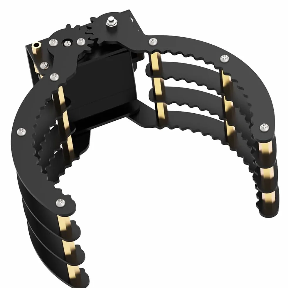 Robotico Completamente in Metallo con Pinza A Bordo Ondulato, Pinza per Mano Robotica, Braccio Robotico Ad Alta Coppia, Sostituisci L'