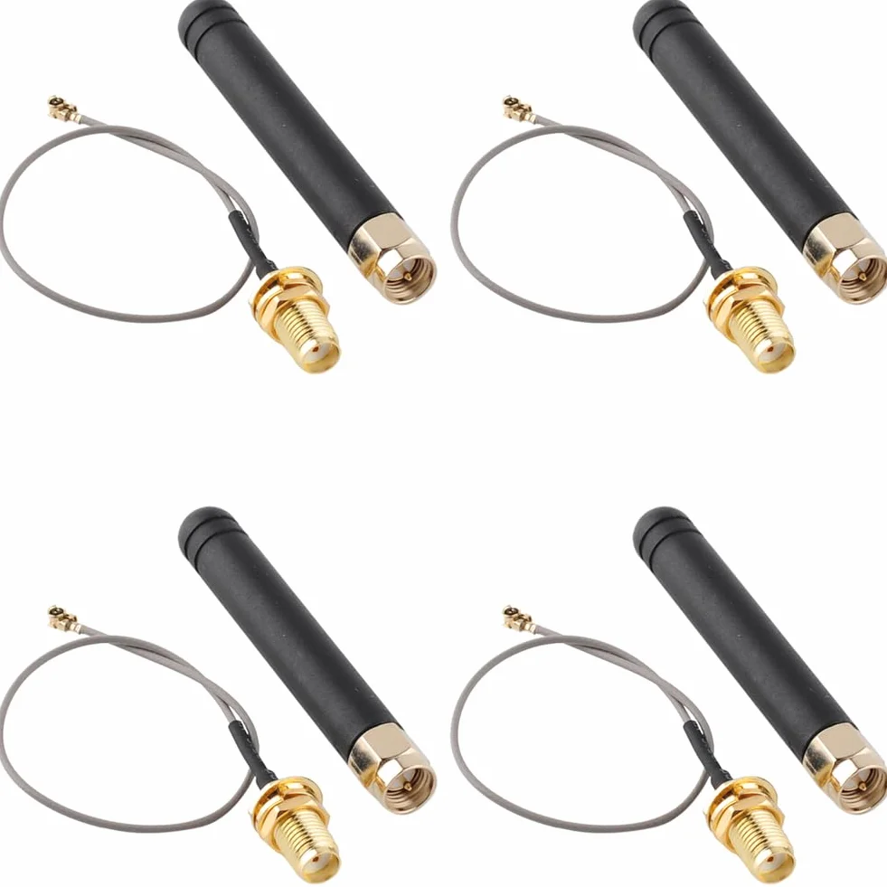 DIYmalls 868MHz Antenna LoRa 2dBi U.FL a SMA Cavo connettore per Meshtastic Heltec 868MHz Lora 32 V3 CubeCell HTCC-AB02S LoRa GPS Board Mesh Node T114 (confezione da 4)