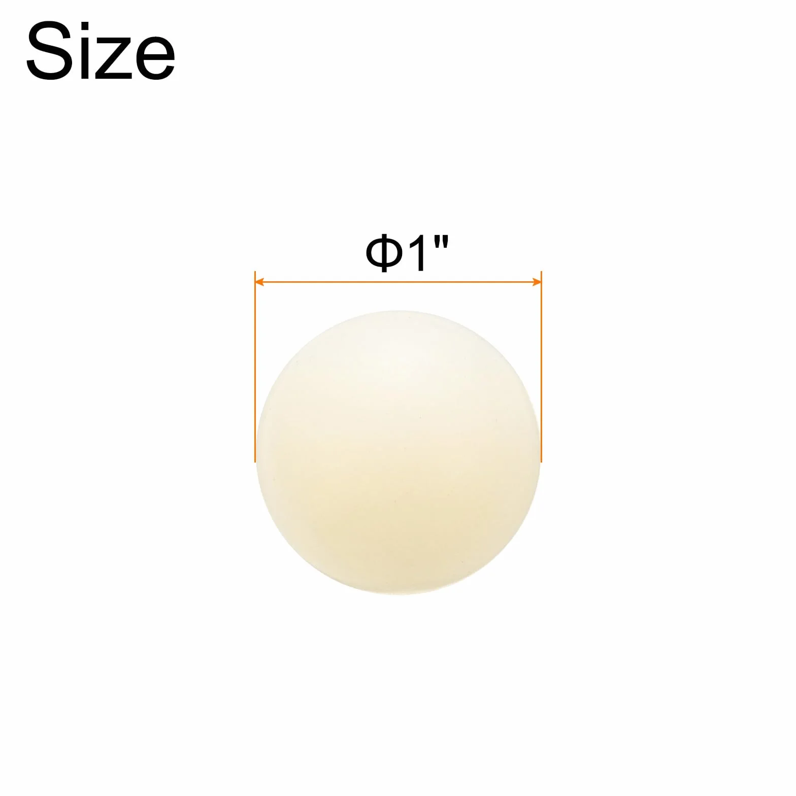 QUARKZMAN Sfere in Plastica Solido Nylon 1" 25.4mm Mini Sfere di Precisione 10pz