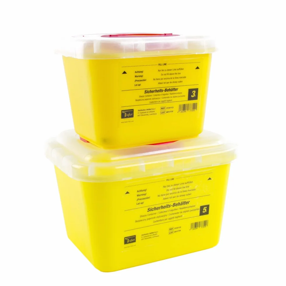 Teqler T-314115 Contenitore per oggetti taglienti, 5 l
