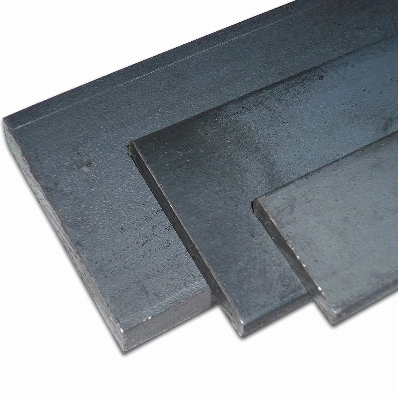 B&T Metall Barra piatta di acciaio S235JR+AR / ST 37, laminato, in lunghezze da ca.- 1000 mm + 0/-3 mm, nero, grezzo, ferro