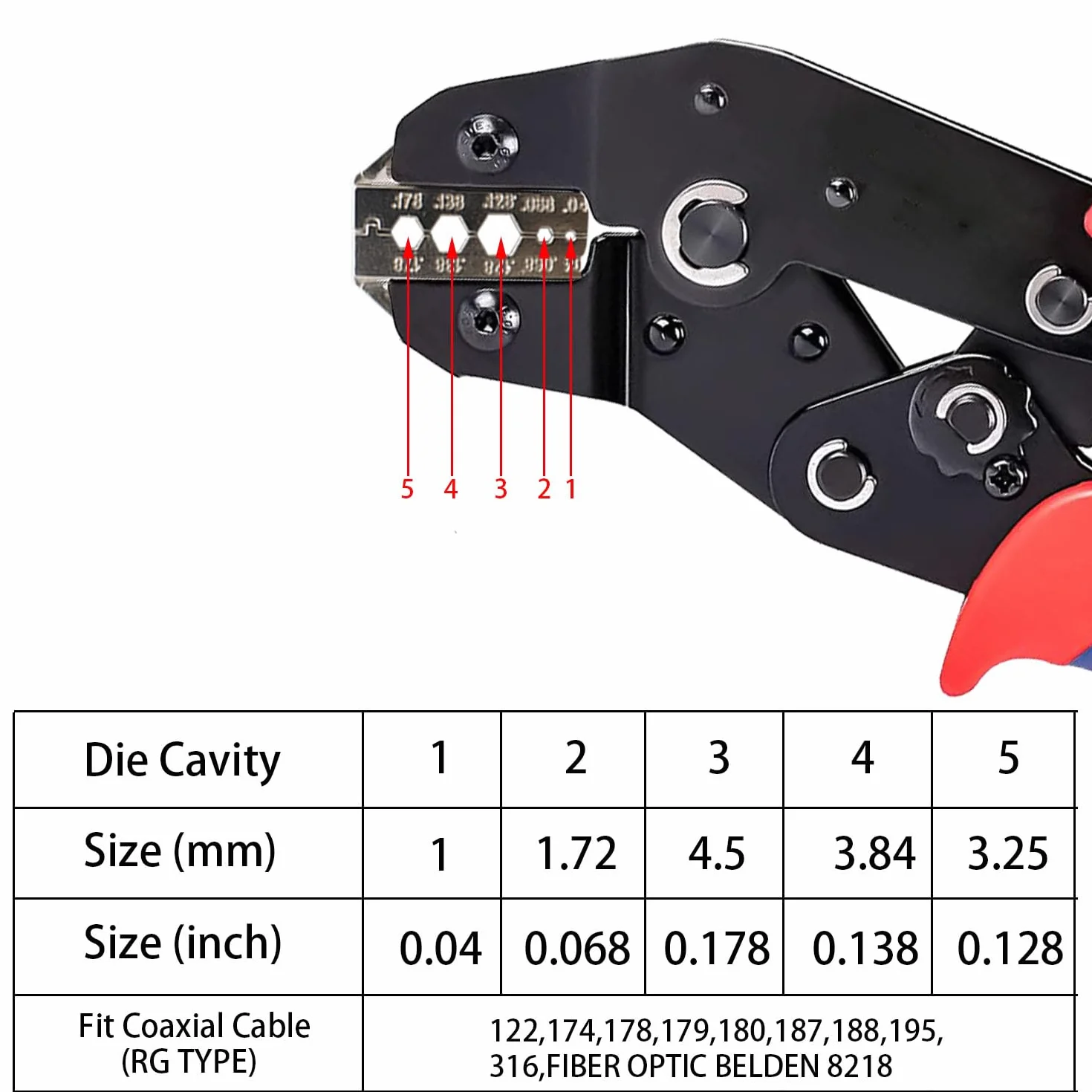 Pinza Crimpatrice SMA Kit - 10Pz Connettori Maschio, 10Pz Femmina e Crimpatrice Capicorda per RG174 RG316 Cavo Coassiale WIFI Antenna Prolunga