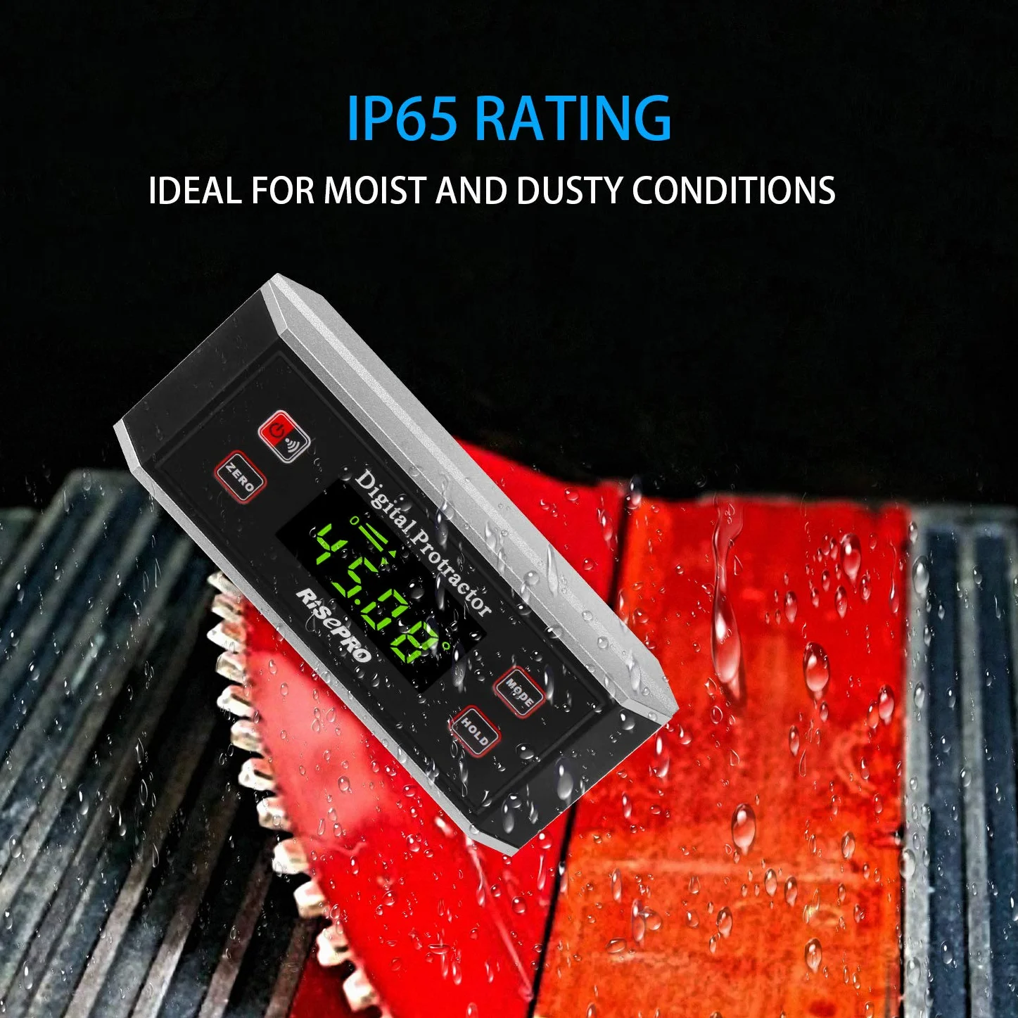 Risepro® Inclinometro digitale magnetico 0~360 gradi con retroilluminazione 82413B