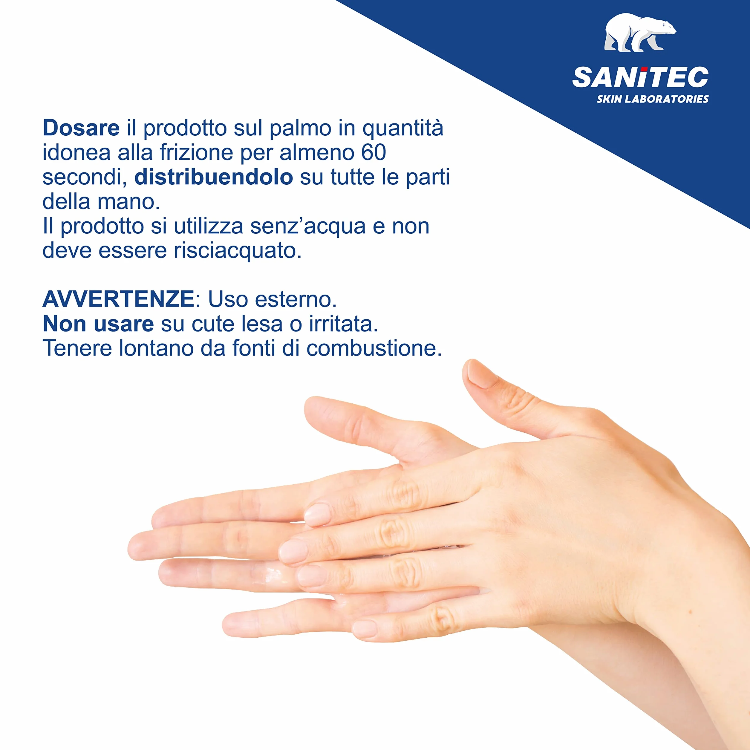 Sanitec Sani Gel Med Disinfettante Mani a Base di Alcol senza Risciacquo 6x600 ml