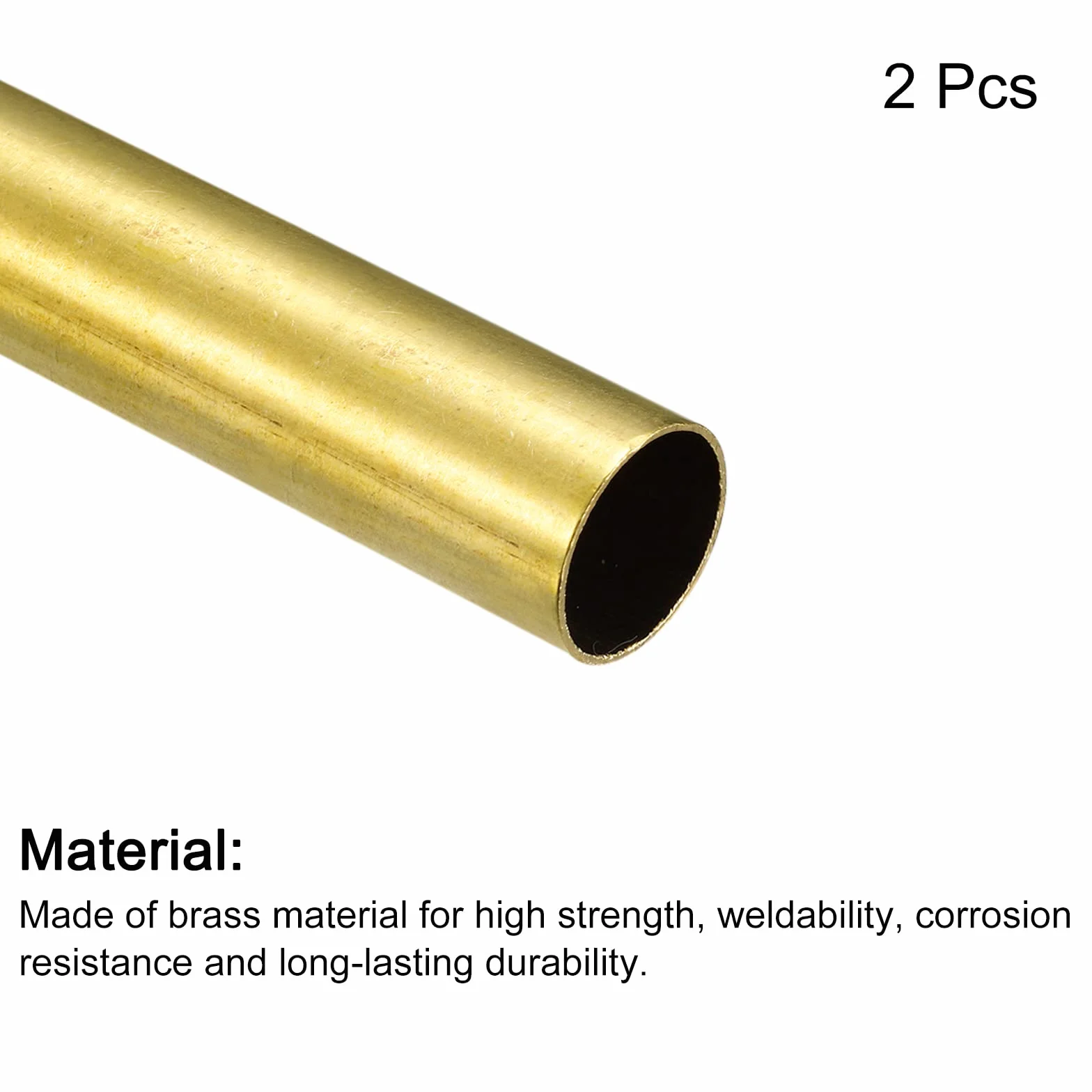 QUARKZMAN Tubo Ottone 13mm OD 0.5mm Parete 100mm Lunghezza Rotondo 2pz
